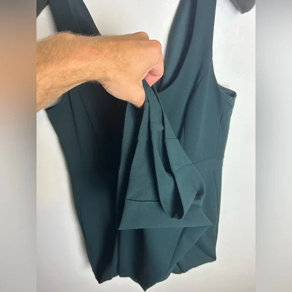 NWT Donna Morgan Elegant Dark teal Green Jumpsuit Preofessional Career Size 14 - Picture 4 of 14